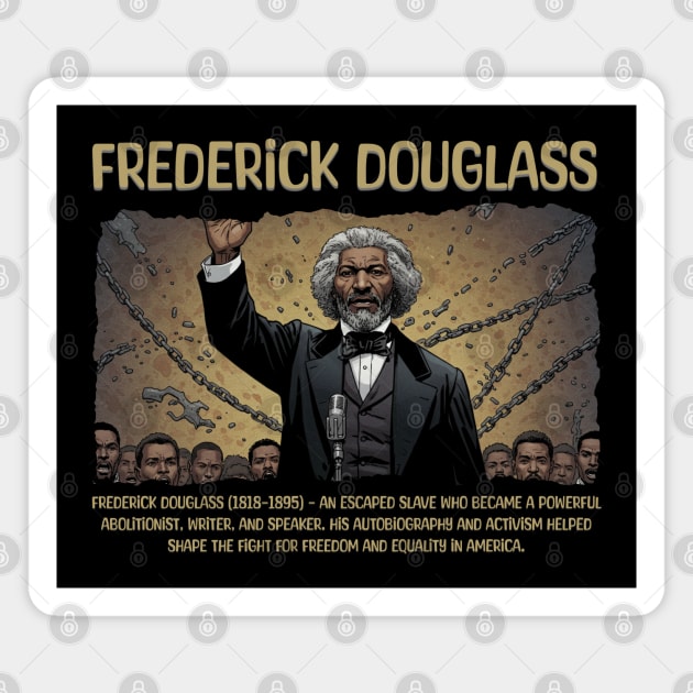Frederick Douglass, Black History Legend Magnet by UrbanLifeApparel